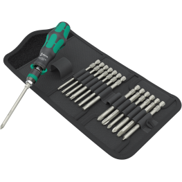 CONJUNTO CHAVE CATRACA COM BITS MAGNETICO 15 PEÇAS Kraftform Kompakt 838 RA-R M - WERA - WERA