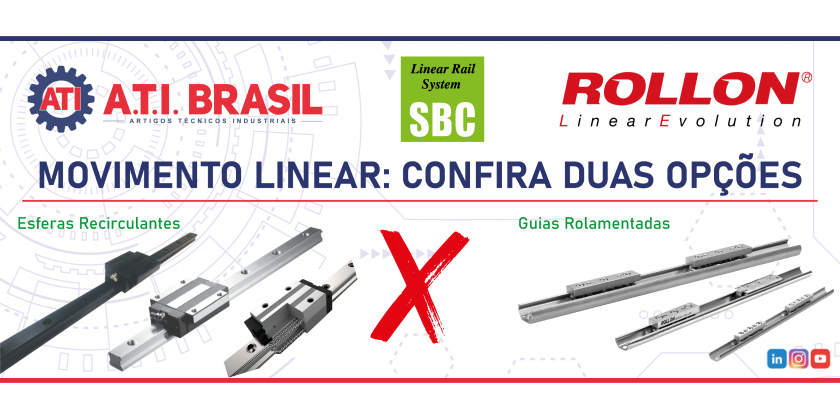 Guia Linear: Conheça algumas opções em movimentação de qualidade das marcas SBC e Rollon